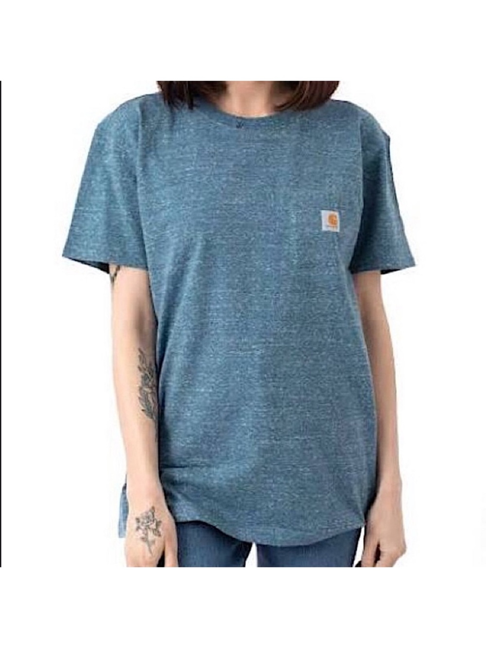 Carhartt Blue Heather Short Sleeve Pocket Tee